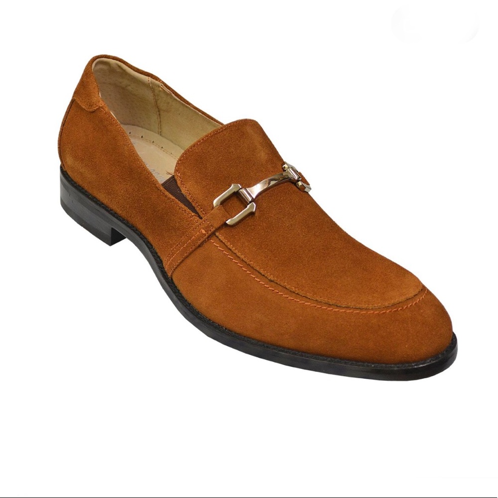 Stacy Adams "Gulliver" Genuine Leather Suede Silver Bracelet Loafer Shoes 12